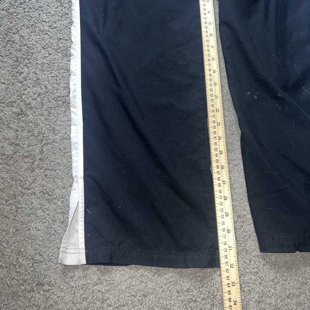 Vintage Y2K Nike Silver Tag Trackpants Woman's L Black White Striped Baggy Leg - Picture 7 of 8